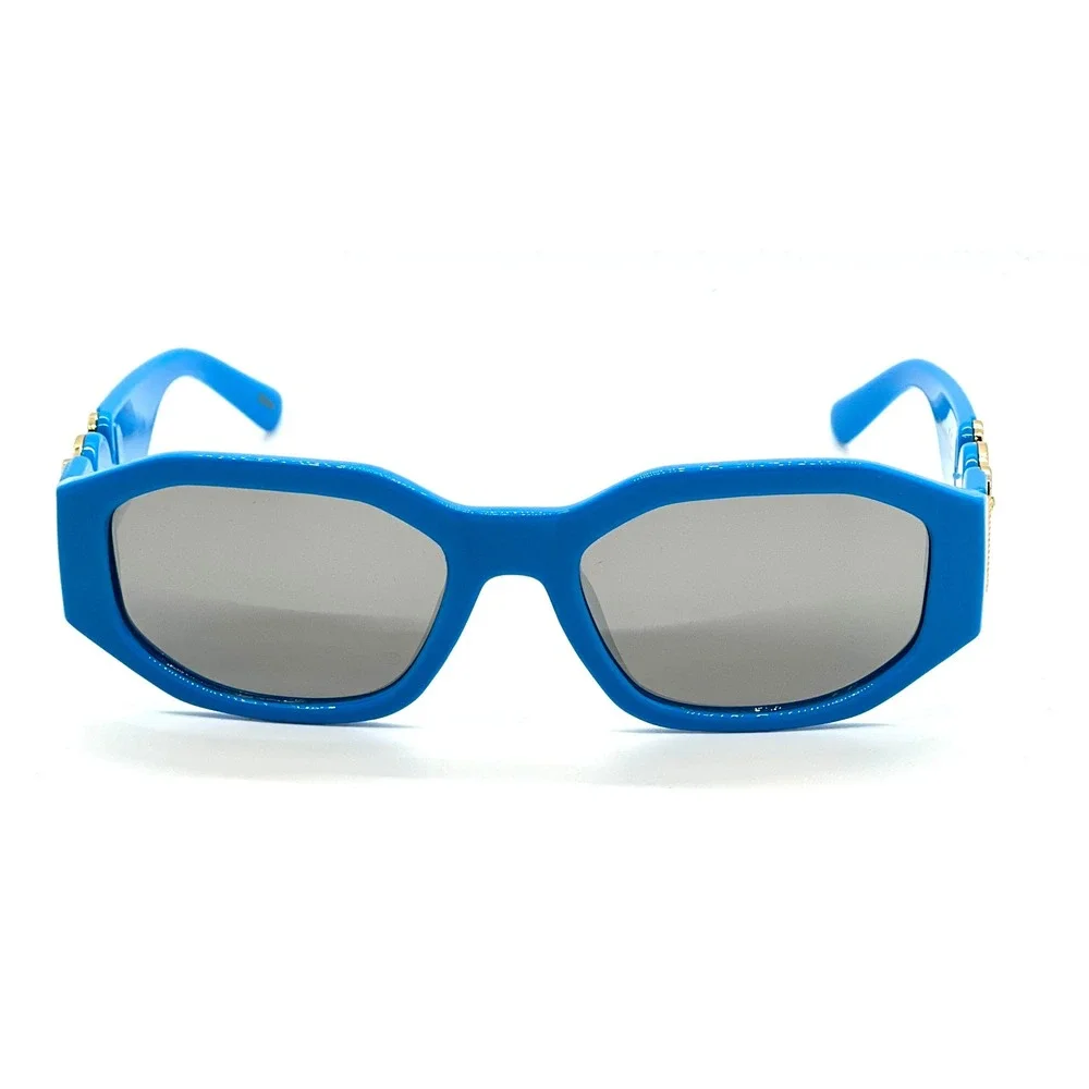 Sunglasses Blue Frame Silver MirrorLens‎ Men Fashion Sophisticated Lentes Gafas